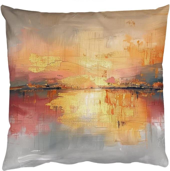 Sierkussens - Kussentjes Woonkamer - 45x45 cm - Modern - Abstract - Goud - Roze