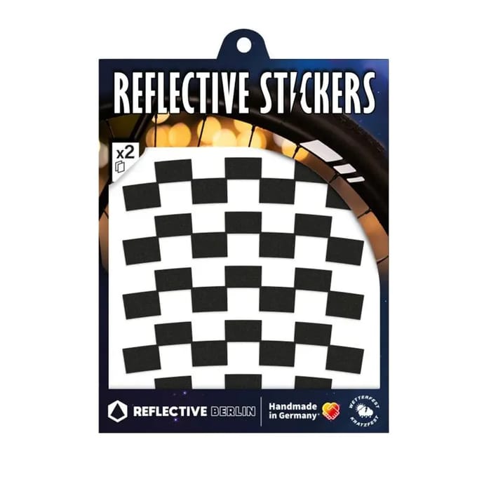 Reflecterende fietswielsticker Reflective Berlin Checker