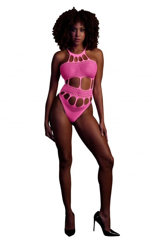 Glow in the Dark Body met Griekse halslijn - Roze