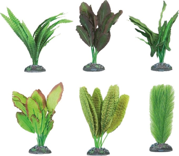 Flamingo - Aquarium plant zijde congo decoratie - Willekeurig - 9 cm
