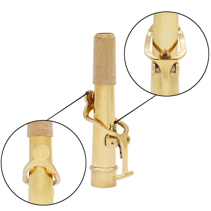 Tenor Sopraan Bes Saxofoon Sax Bocht & Rechte Hals Kit Messing 16.8mm blue