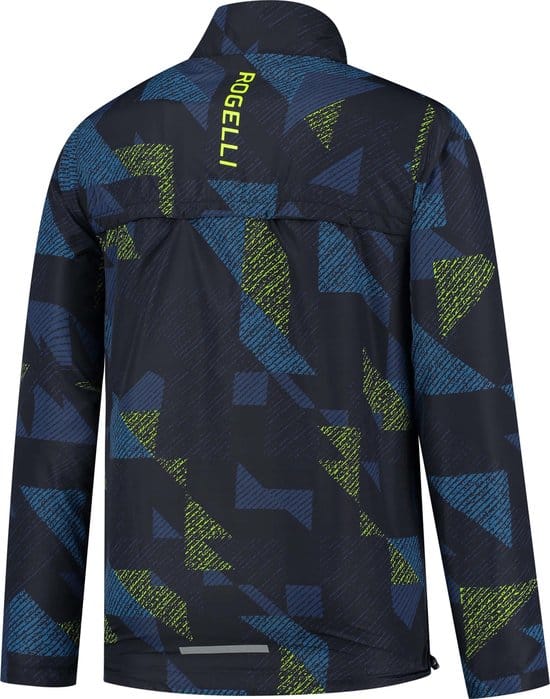 Rogelli Electro Hardloopjack - Heren - Donkerblauw, Zwart, Fluor - Maat M