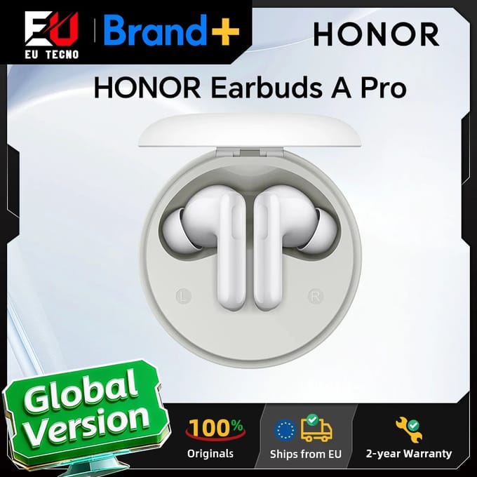 HONOR Earbuds A Pro, 12,4 mm grote driver, 49dB actieve ruisonderdrukking, 42 uur batterijduur, Bluetooth 5.3, IP54