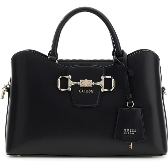 GUESS handtas schoudertas Janie Girlfriend Satchel Stone crème