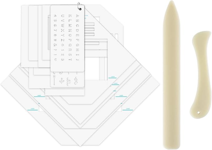 Envelop Maker Set - Envelop Sjablonen - Kaarten Maken - Alles-in-één Hulpmiddel - 19 Delen - Transparant