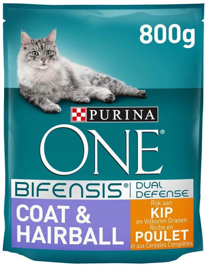 Purina one - Bifensis Coat & Hairball - kip - 800g