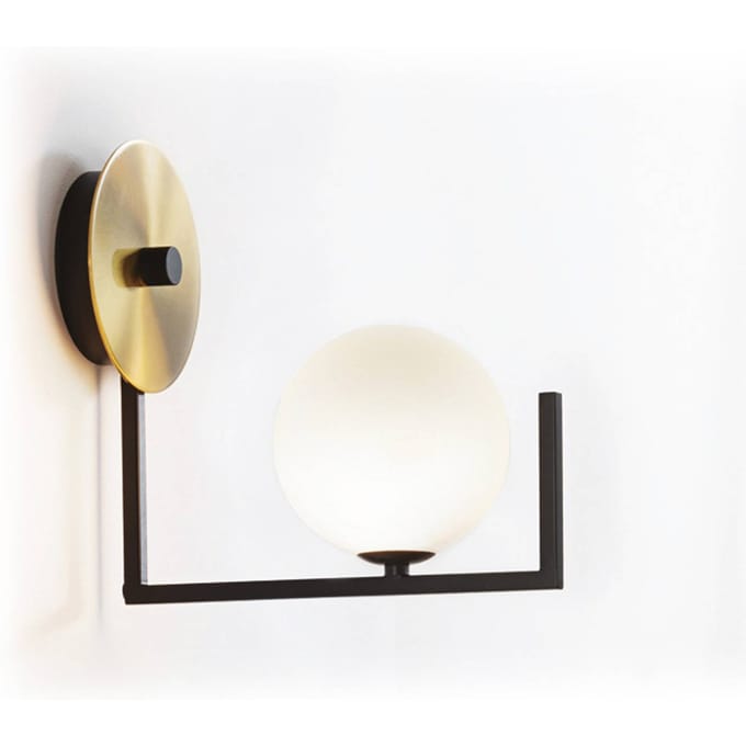 IDEAL LUX wandlamp Birds, zwart/messing, hoogte 25 cm, metaal