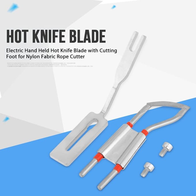 Lame de couteau électrique à main avec pied de coupe pour coupe-corde en nylon gray