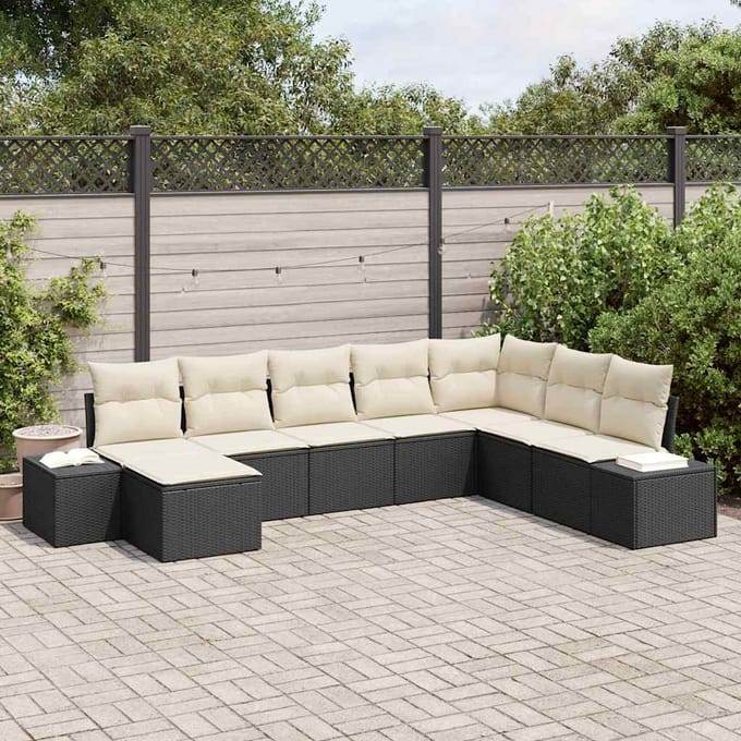 vidaXL Tuin Sofa Set 8 st poly rattan