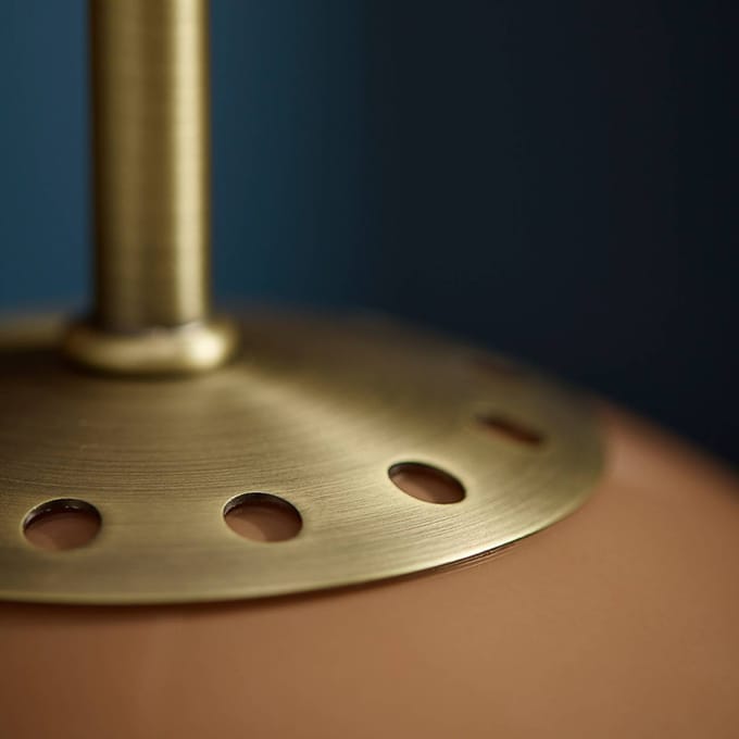 FRANDSEN Hanglamp Ball, cappuccino, Ø 18 cm, glas