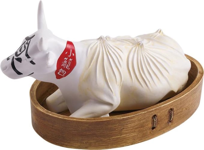 Cow Parade Steamed Dumpling Cow (medium)