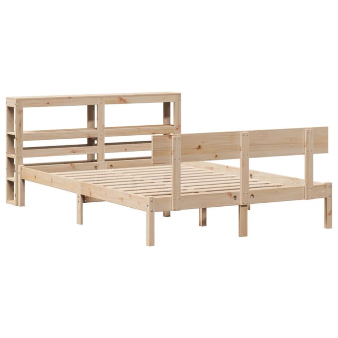 vidaXL - Bedframe - zonder - matras - massief - grenenhout - 140x200 - cm