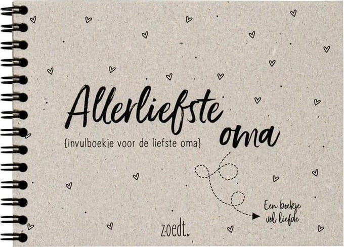 Zoedt invulboek - allerliefste oma - A6 formaat