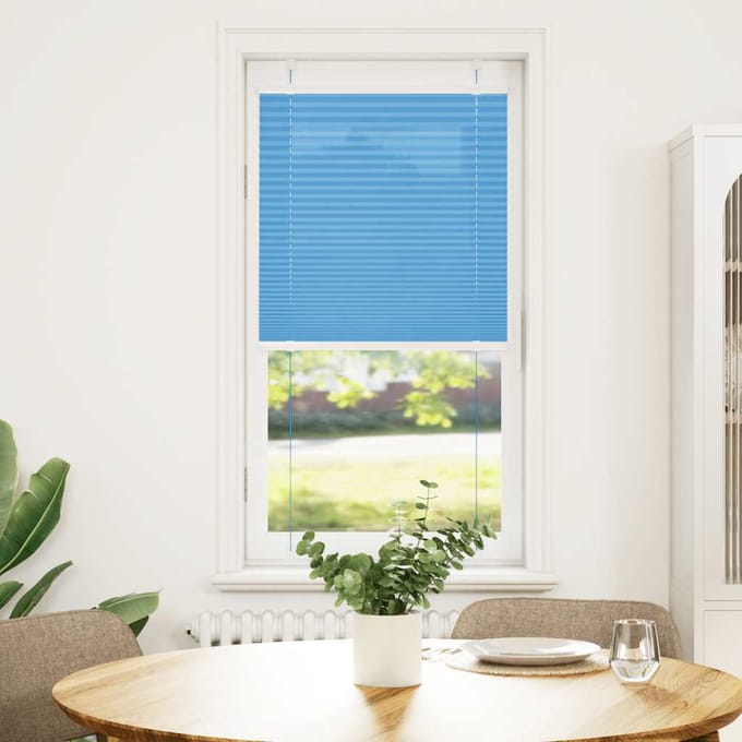 vidaXL - Plissé - rolgordijn - 60x150 - cm - stofbreedte - 59,4 - cm - polyester - blauw