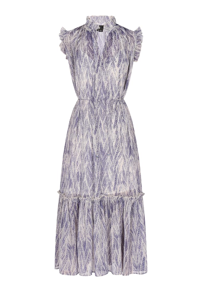 Faina Jurk Dames Blauw Veelkleurig