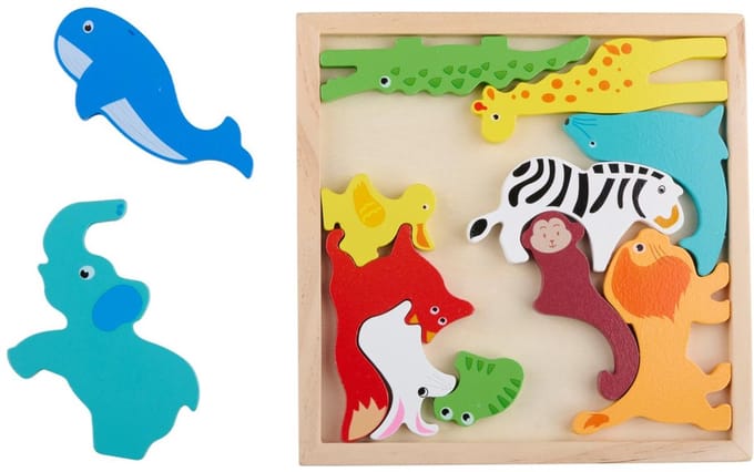dierenpuzzel 12st