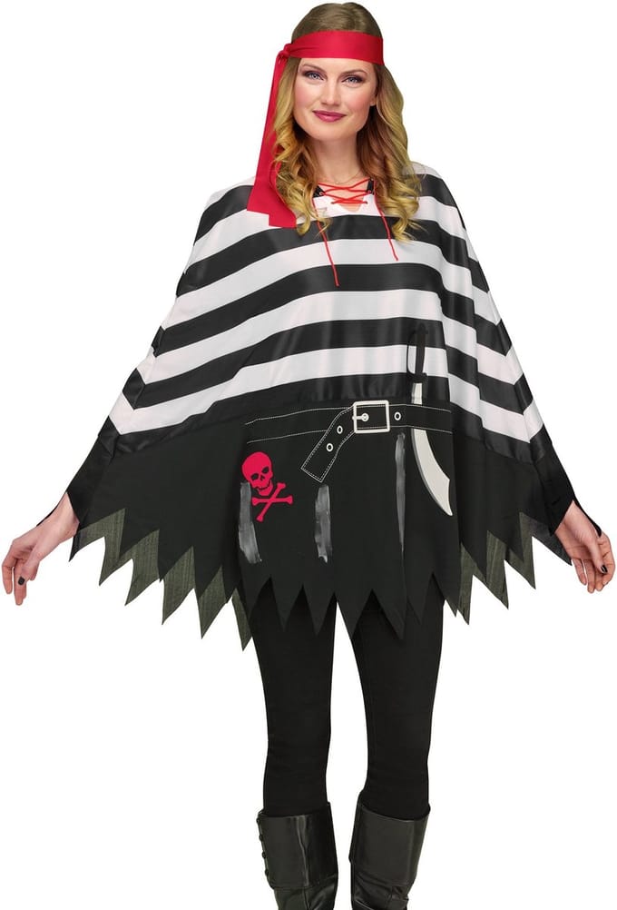 Piraten Poncho - Carnaval Halloween Mantel Kostuum