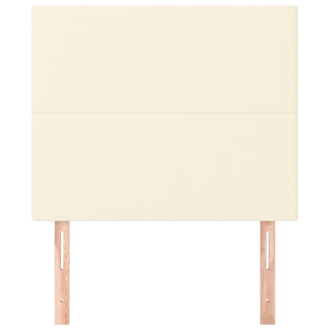 vidaXL - Hoofdbord - crème - 100x5x118/128 - cm - kunstleer