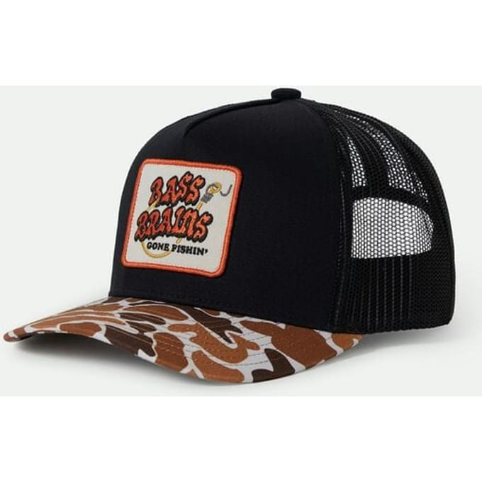 Brixton Bass Brains Gone Fishin Trucker Unisex Cap - zwart - Standard