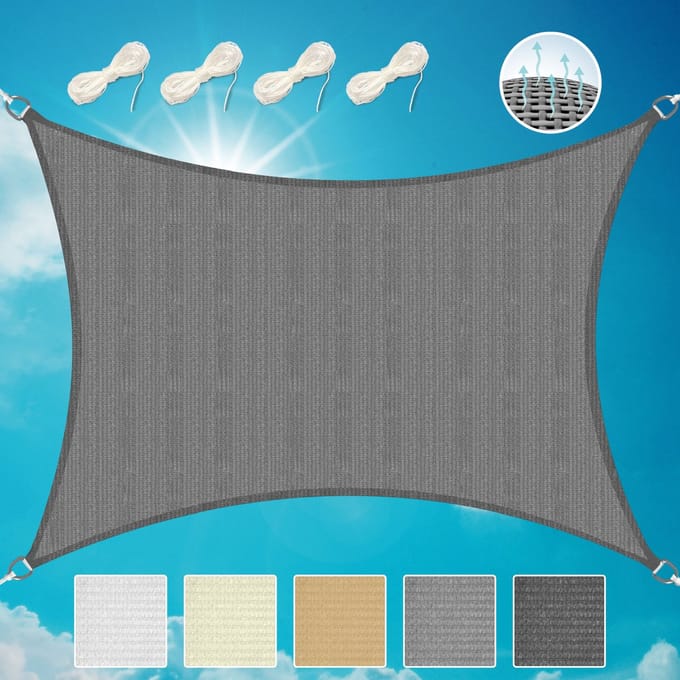 Sol Royal SolVision HS9 Schaduwdoek Rechthoek 2x2m Anthraciet Waterafstotend UV Bescherming