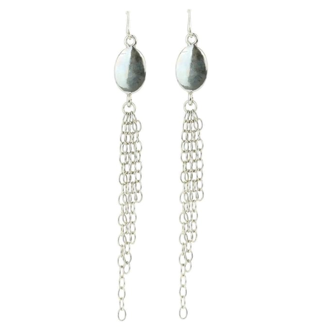 Behave - Oorhangers dames - Avondstijl sierlijk - Zilverkleur met kwast