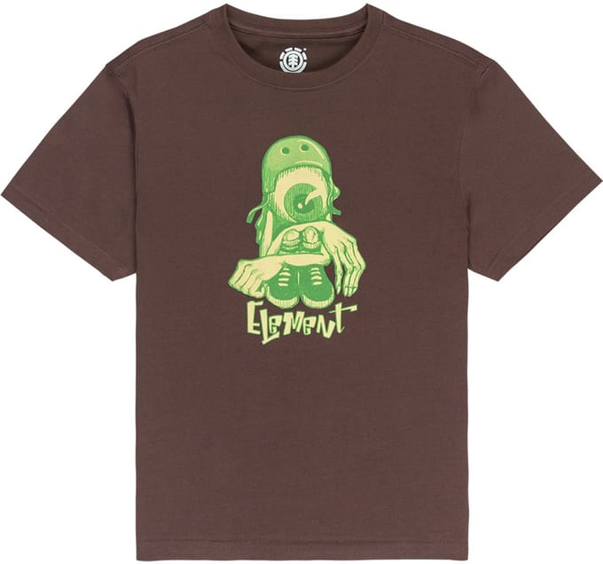 Element Rainy Day T-shirt Met Korte Mouwen Bruin 16 Years Jongen