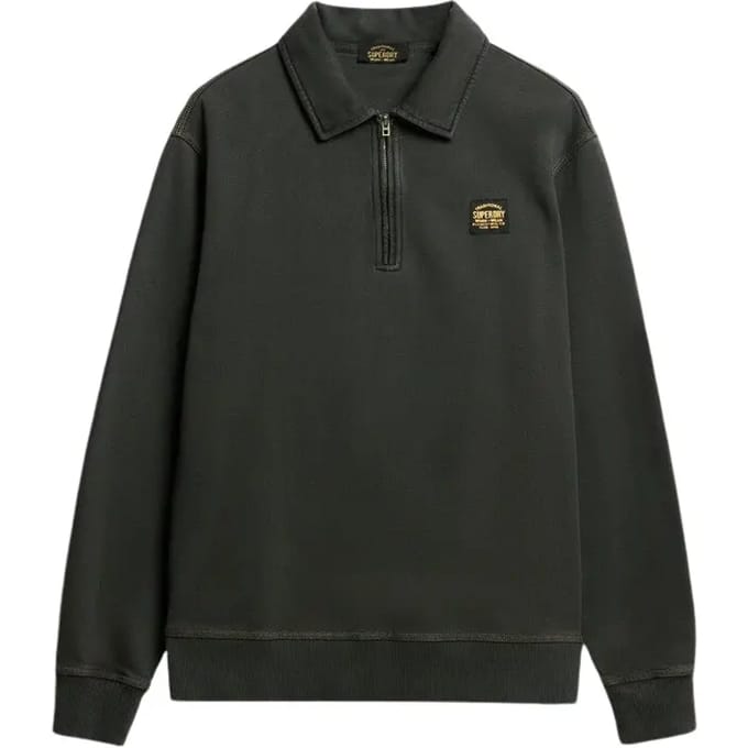 Sweatshirt 1/2 rits en contrastranden Superdry