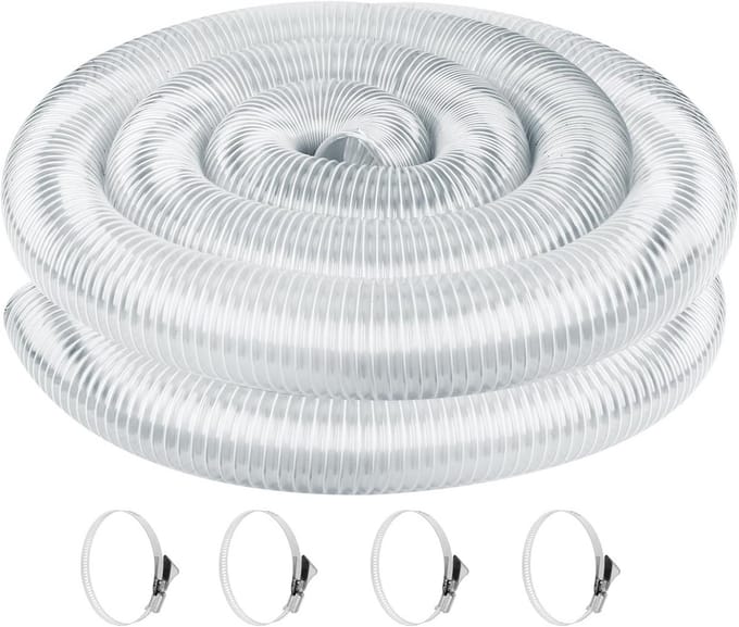 Flexibele Afzuigslang PVC 63mm x 3 Meter voor Werkplaatsstofzuiger