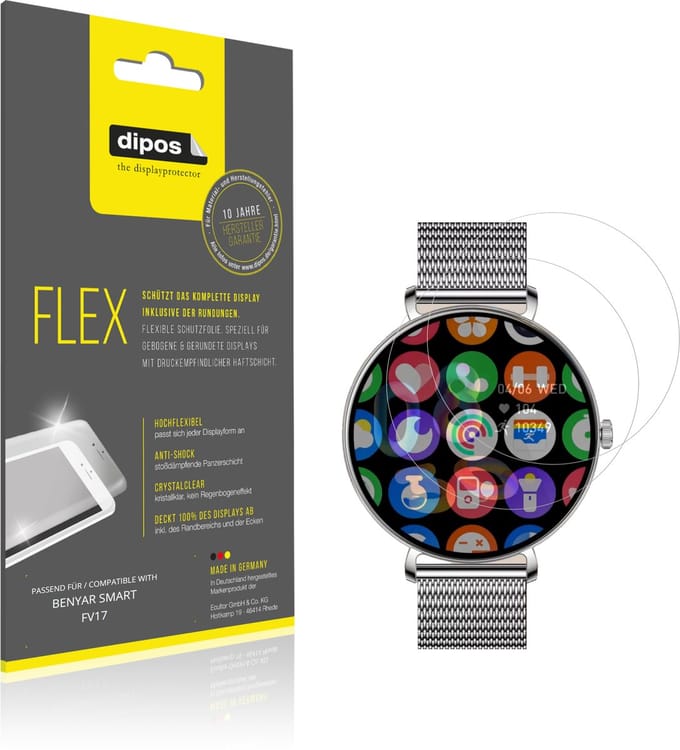 dipos – 2x Beschermfolie geschikt voor BENYAR SMART FV17 | 3D Full Cover Screenprotector | 100% Passend