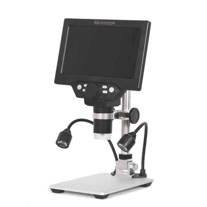 G1200 Digitale Microscoop 7 Inch Groot Kleurenscherm Grote Basis LCD-Display 12MP 1-1200X Continu EU Plug& With battery