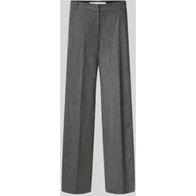 straight fit broek van scheerwolmix met zijdegehalte