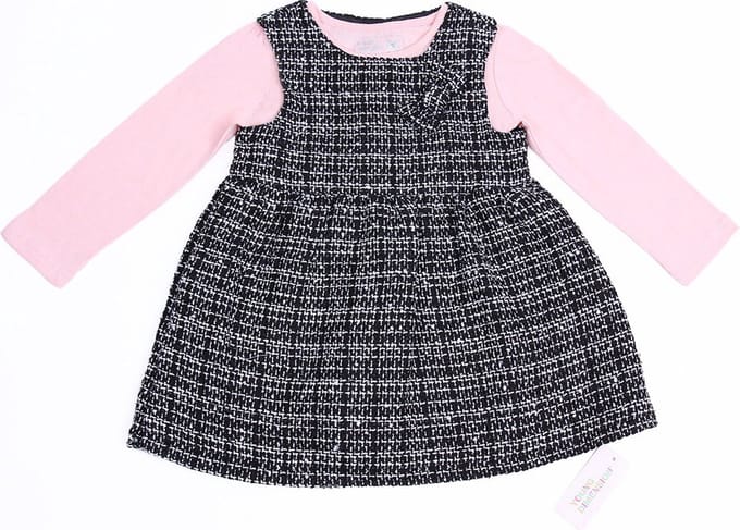 Schattig jurkje + roze blouse