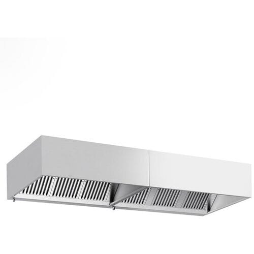 GGM Gastro Kastenhaube - 3000mm - mit Filter & Lampe Zilver