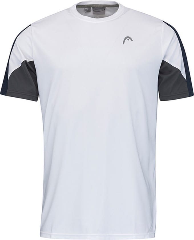 Head Club Tech Shirt Jongens - sportshirts - White/Dark Blue - Mannen