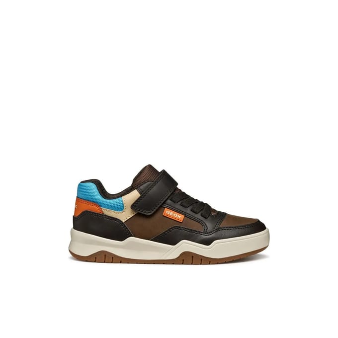 GEOX PERTH JONGENS Sneakers - BRUIN/LICHTBLAUW - Maat 34