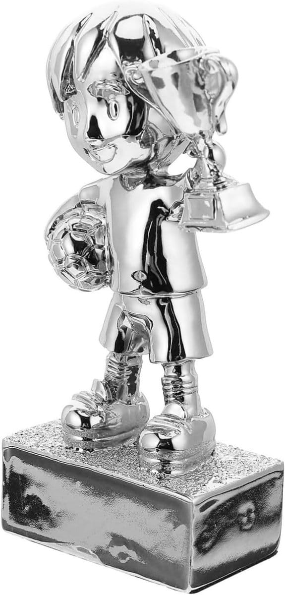Trofee Beker - Onderscheiding Prijs - Feestspel Beloning - Synthetische Hars - 12x5.9CM - Zilver