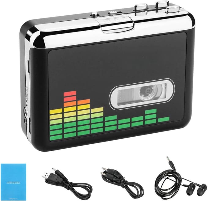 Zyrex® Discman - Diskman – Draagbare Cassette Speler - Zwart - 4cm x 9cm x 4cm
