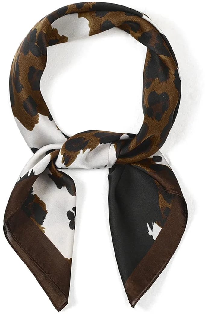 Zomersjaals met dierenprint, casual, polyester, dagelijkse accessoires Bruin