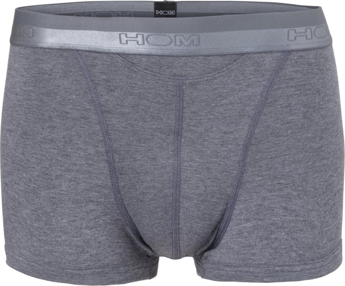 HOM HO1 boxer briefs (1-pack) - heren boxer kort met horizontale gulp - antraciet