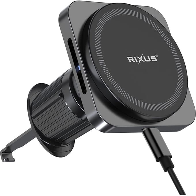 Rixus RXWC20 Wireless Car Charger for Magsafe Car Mount 15W Space Gray