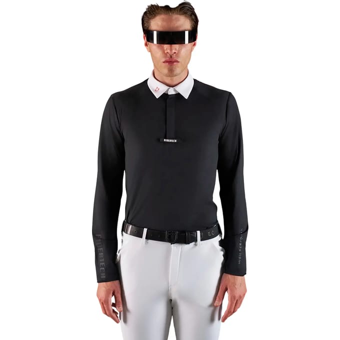 Wedstrijdpolo met lange mouwen Equestro Ridertechnology