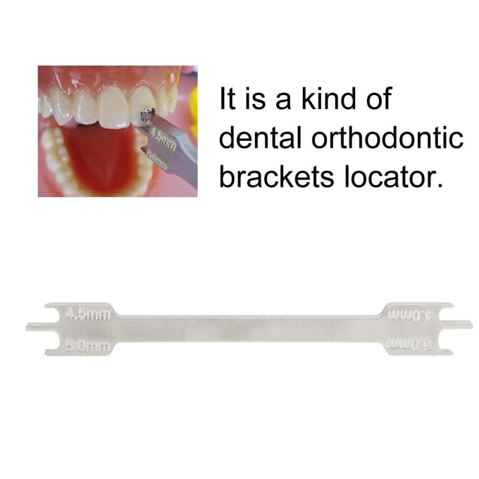 Dentale Beugel Maat Locator Dentale Materialen Orthodontische Beugel Positioneerder L white