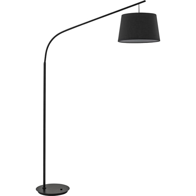 IDEAL LUX Booglamp Daddy met stoffen kap, zwart