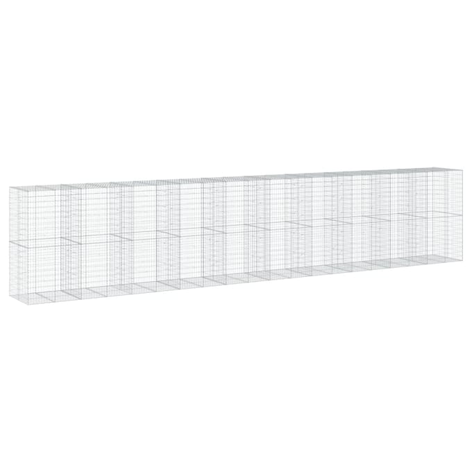 vidaXL - Schanskorf - 1000x100x200 - cm - gegalvaniseerd - ijzer - zilverkleurig