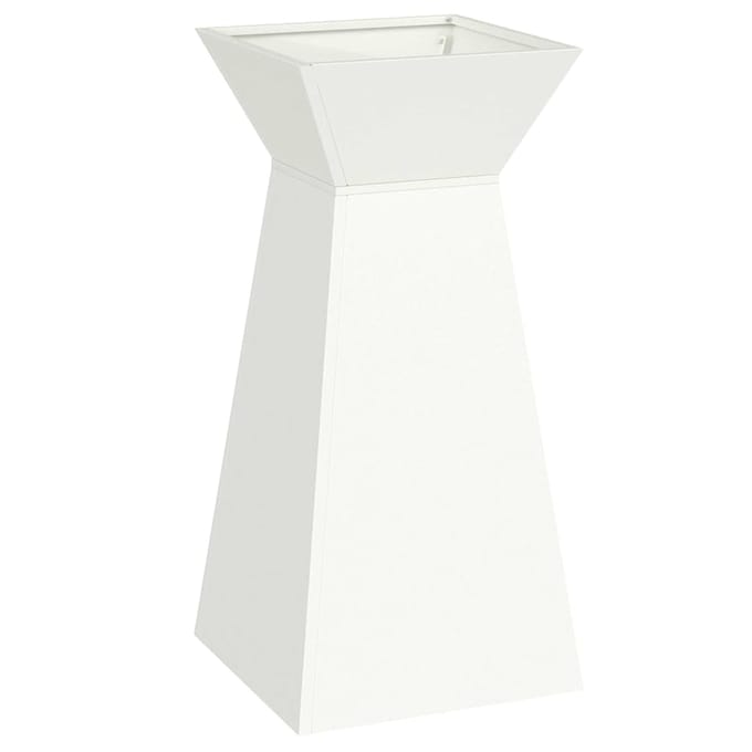 vidaXL - Pilarenbak - Wit - 35 - x - 35 - x - 73 - cm - Koudgewalst - staal