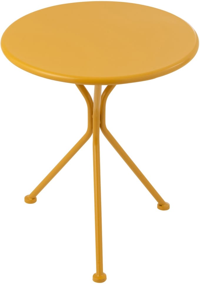 J-Line tafel Tripod Rond - metaal - okergeel - small