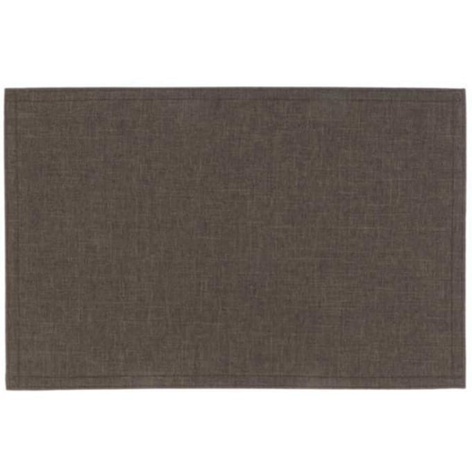 Unique Living | Placemat Dario | Rechthoekig | Polyester | Donkerbruin | 45x30cm