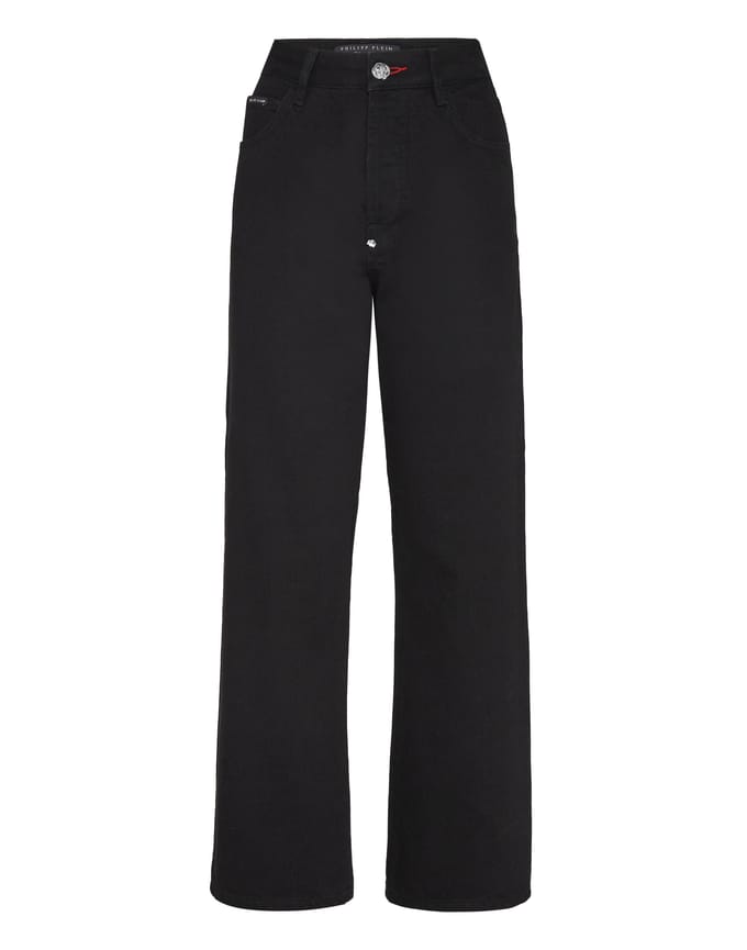Denim Broek Losjes Iconic Plein