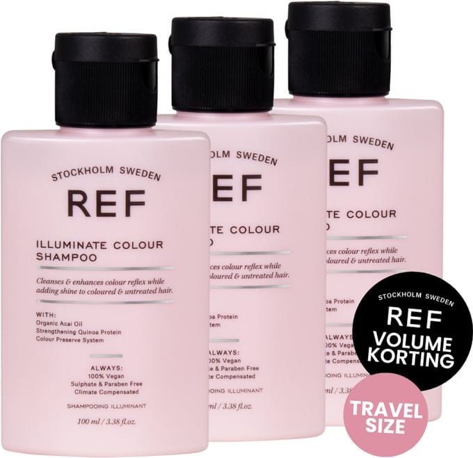 REF ILLUMINATE COLOUR SHAMPOO 3X 100ML TRAVELSIZE VOORDEEL