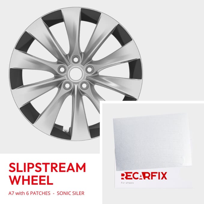 Tesla Model X - Velgschade patch Slipstream Dark Wheel Sonic Silver